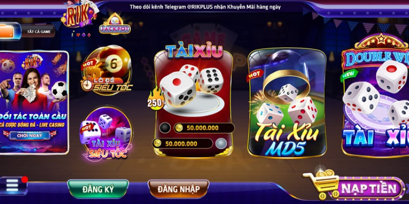 Tổng hợp kho game tại sảnh cá độ tại cổng game Rikvip